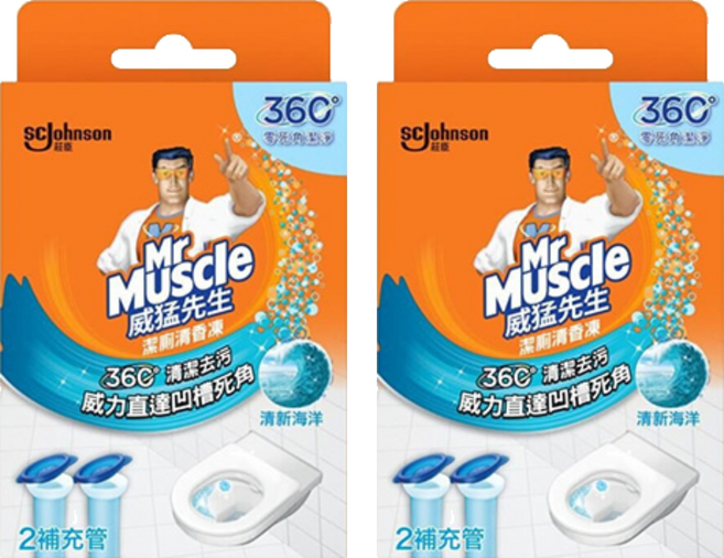 Mr Muscle 威猛先生 潔廁清香凍 清香海洋 (38g*2管凍), 76g, 2盒