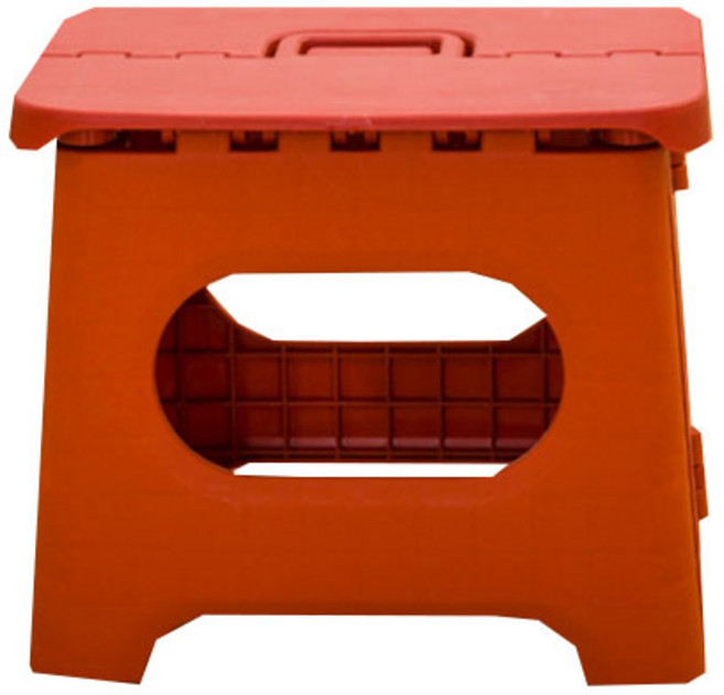 더자카 원터치 다용도 폴딩 스툴, 1개, 레드