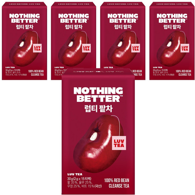 nothing better LUV TEA 紅豆薏仁茶三角茶包, 2g, 15包, 5盒