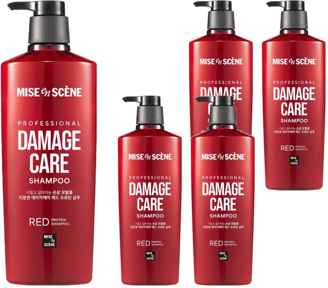 미쟝센 데미지 케어 로즈프로틴 샴푸, 680ml, 5개