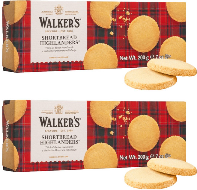 워커스 쇼트브레드 하이랜더스 버터쿠키, 200g, 2개