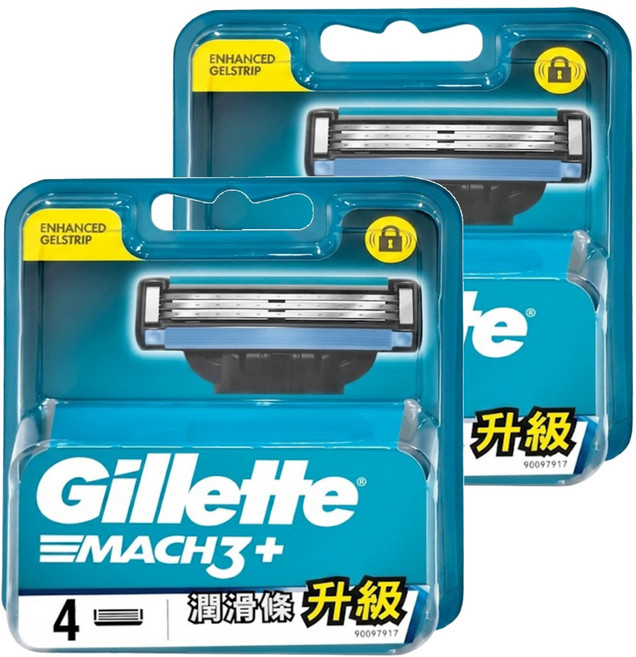 Gillette 吉列 鋒速3刀片刮鬍刀頭, 4入, 2組