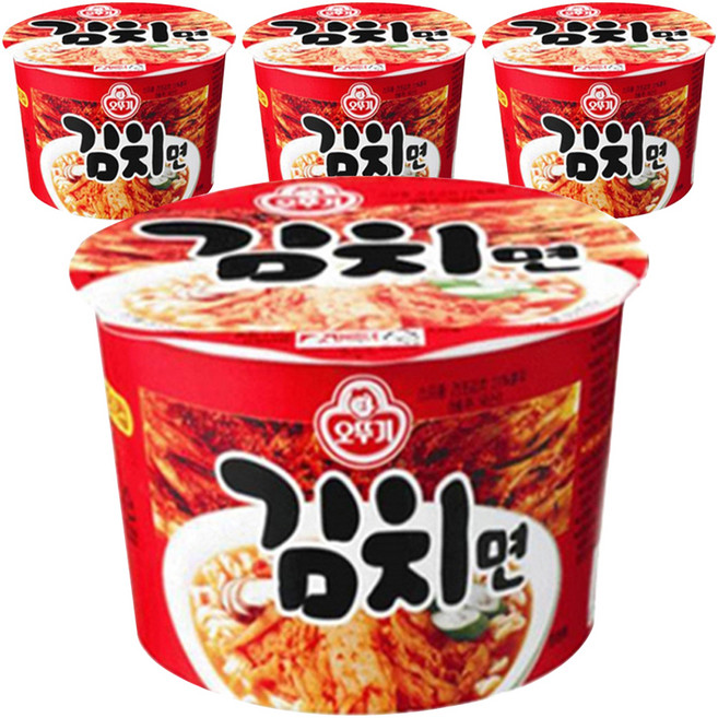 오뚜기 김치면 용기 105g, 4개
