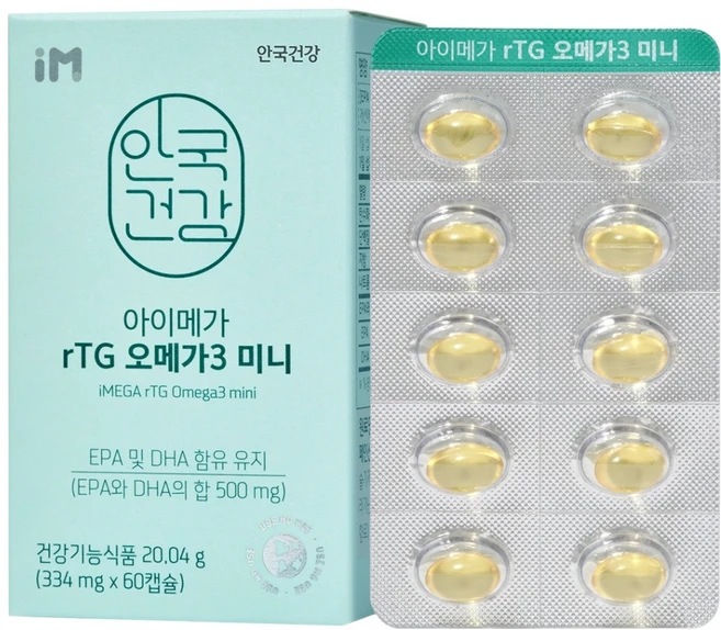 안국건강 아이메가 알티지 오메가3 미니, 60정, 1개 - 쿠팡