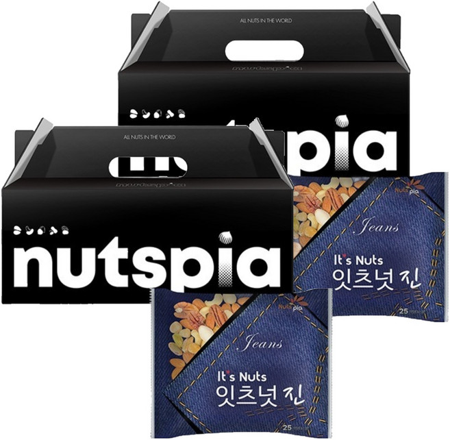 넛츠피아 잇츠넛 진 믹스넛 25p, 25g, 2개