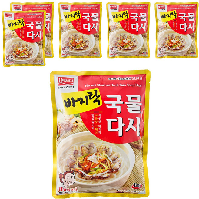 화미 바지락 국물 다시, 1kg, 6개