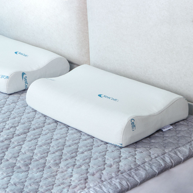 유시드 포졸란 목 어깨 편한 라텍스베개 속커버 포함, 1개, 화이트