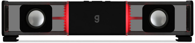 지클릭커 슈퍼히어로 트랜스 RGB 페어런트 우퍼 컴퓨터 사운드바, g-shot, 블랙