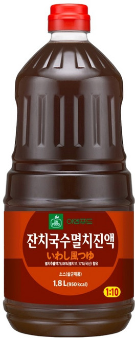 이엔푸드 잔치국수 멸치진액, 1.8L, 1개