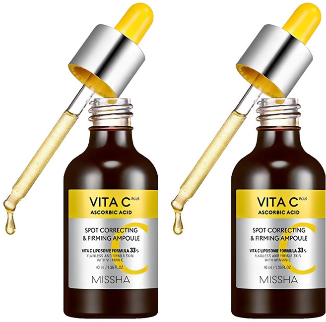 미샤 비타씨플러스 잡티씨 탄력앰플, 40ml, 2개