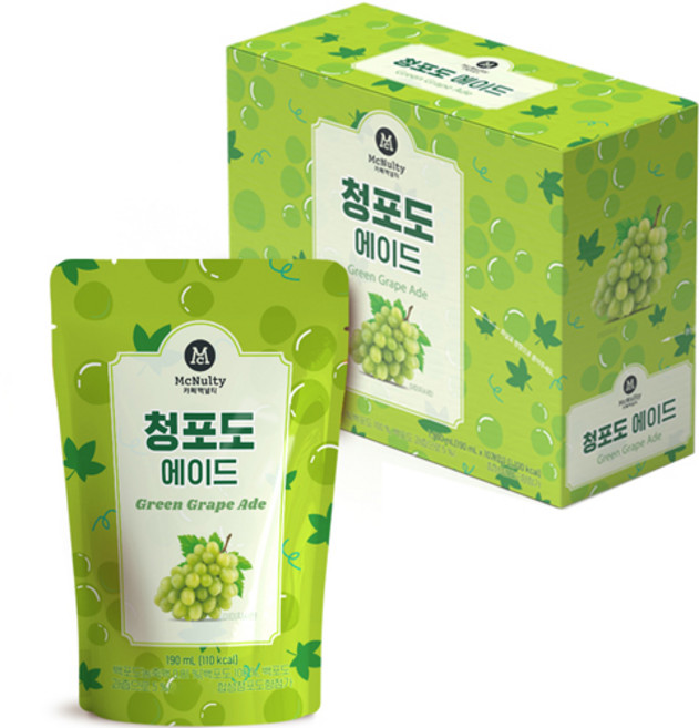 맥널티커피 청포도 에이드, 190ml, 10개