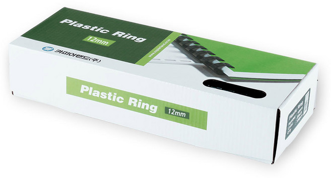 CopierLand 護樂美 塑膠圈環 100入, 12mm, 黑色, 1盒