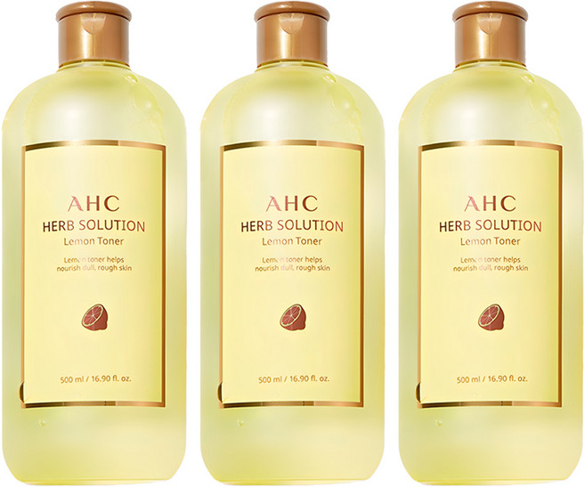 AHC 草本解決方案檸檬化妝水, 500ml, 3個