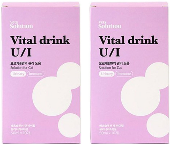 베츠솔루션 고양이 바이탈 드링크 이뮨 보조제, 유리너리+결석, 2개
