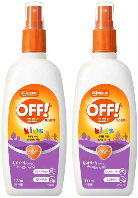 OFF 미스트액 모기기피제, 177ml, 2개