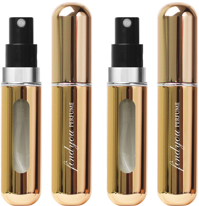 파인듀 향수 공병 5ml, 골드 유광, 2개