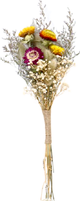 KUIBAO 快豹生活 真花乾燥花束 附紙箱 麻繩花束 H款, 米杏色