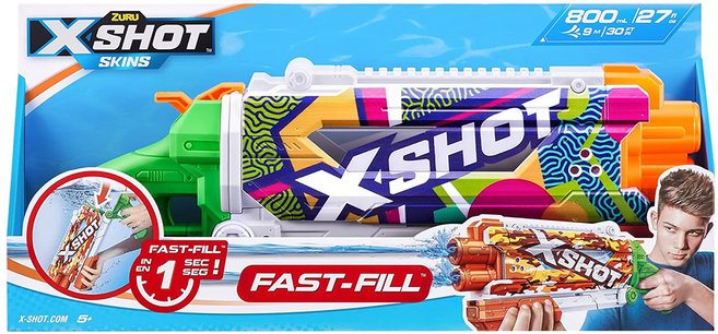 X SHOT 快充水槍 塗裝大型, 藍色, 1個