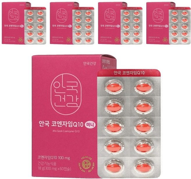 안국건강 코엔자임Q10 미니, 60정, 5개