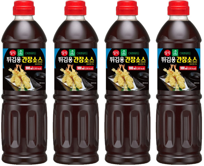 이엔 일식 튀김용 간장 소스, 900ml, 4개