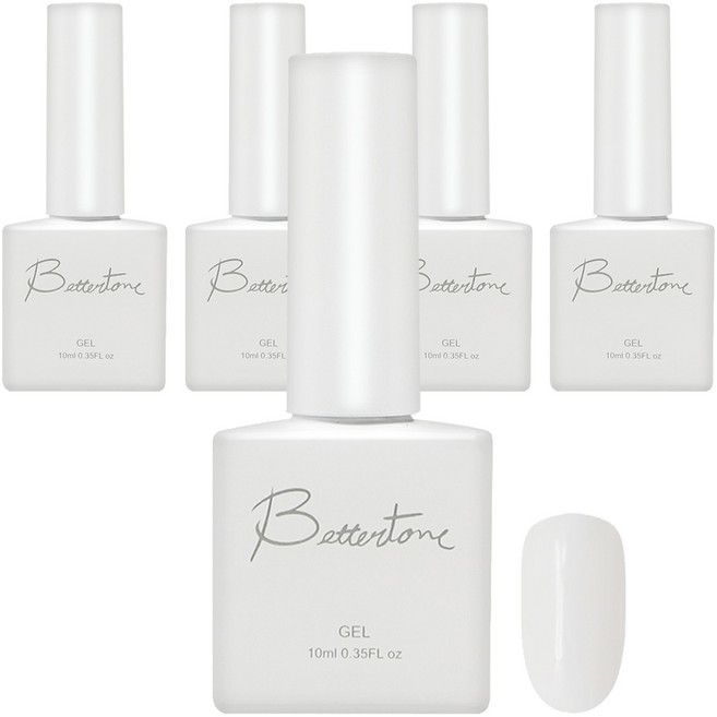 아이빛 베러톤 누드스킨 시럽 컬러 젤네일, BT-100 누드화이트, 10ml, 5개