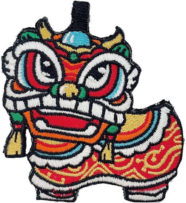 Hi 你好 刺繡鑰匙圈, 舞獅, 1件