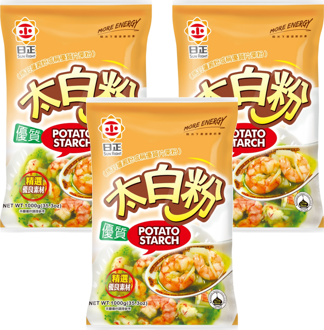 日正食品 優質太白粉, 1kg, 3包
