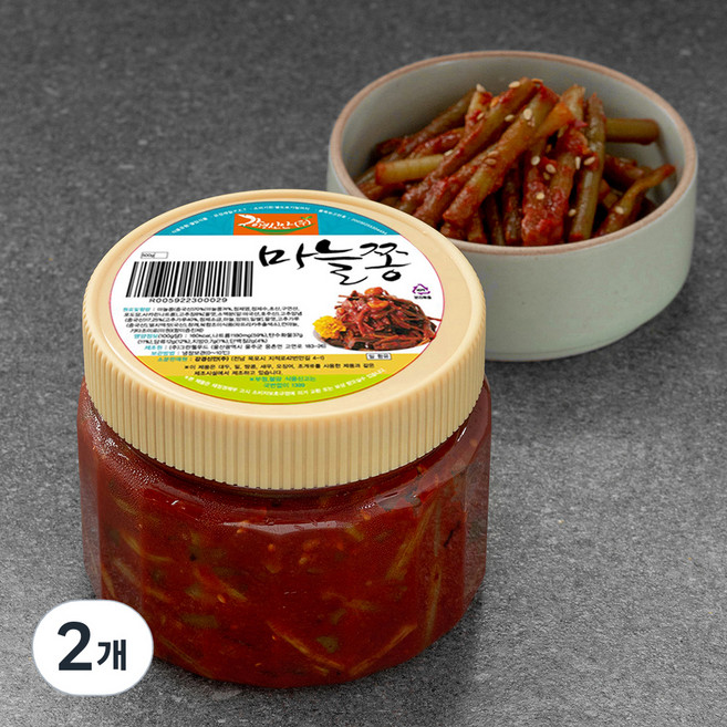 강경신안상회 마늘쫑무침, 500g, 2개