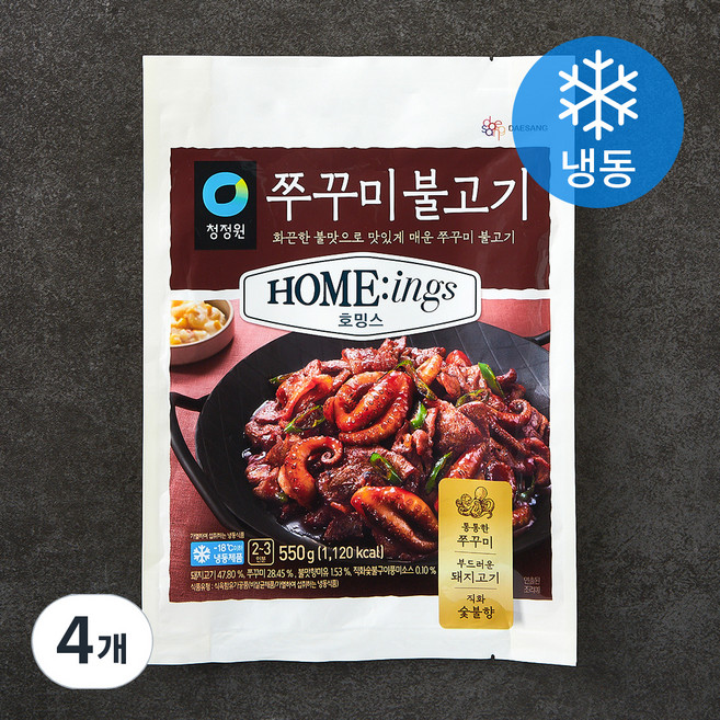 청정원 호밍스 쭈꾸미 불고기 (냉동), 550g, 4개