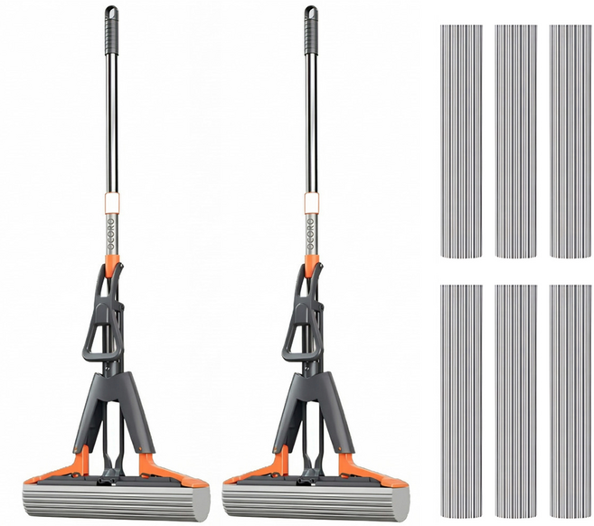 오코로 노터치 물흡수 펄프청소기 밀대걸레 + 리필패드 3매, 2세트