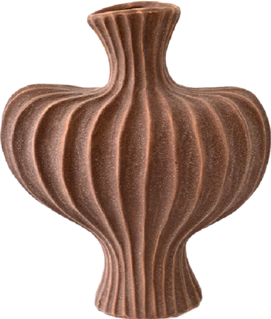 KUIBAO 快豹生活 法式中古陶瓷花器, 土棕色