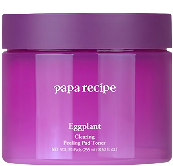 papa recipe 茄子保濕去角質棉片 255ml, 70片, 1罐