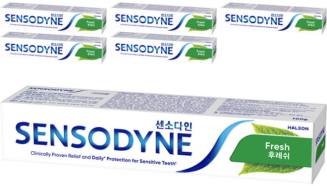 센소다인 후레쉬 치약, 100g, 6개