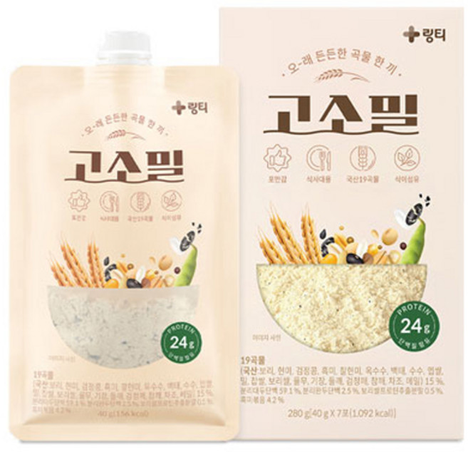 링티 고소밀 쉐이크 미숫가루맛 7p, 280g, 1개