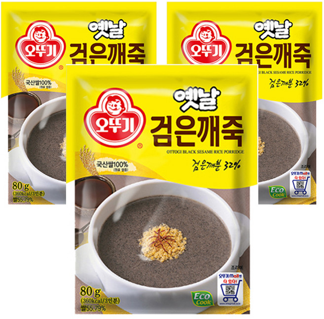 오뚜기 옛날 검은깨죽, 80g, 3개