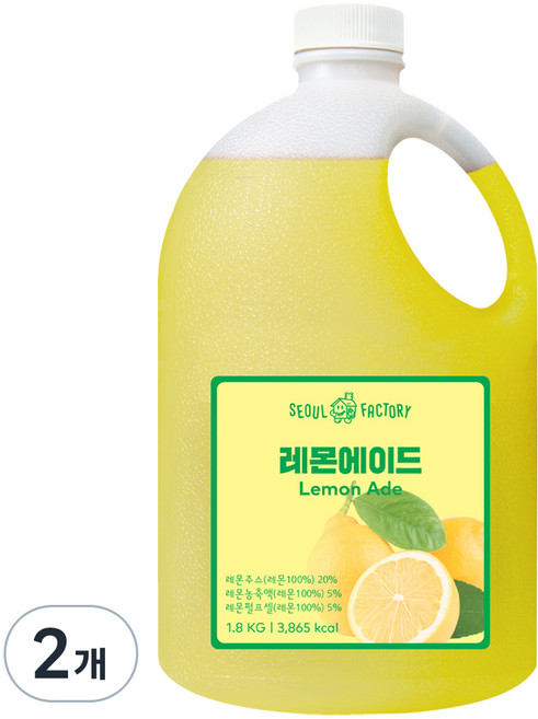 서울팩토리 레몬에이드, 1.8kg, 2개
