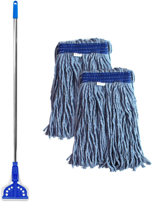 월드크린 스텐 마포대 + 청사 마포걸레 450g x 2p 세트, 1세트, 혼합색상