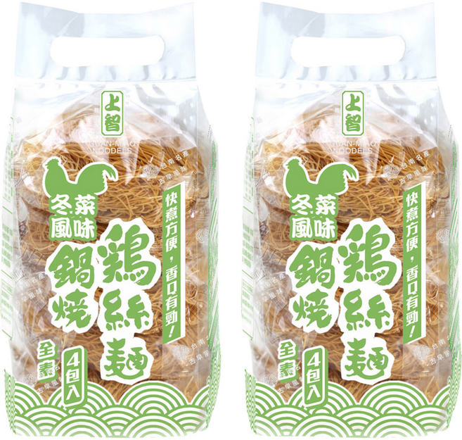 上智 鍋燒雞絲麵 冬菜風味 麵條耐煮不易爛, 280g, 2袋