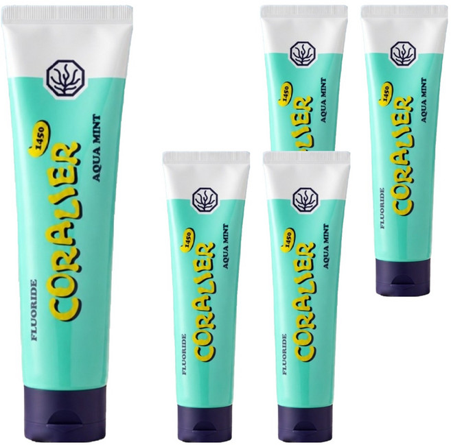 코랄리에 프레쉬 치약 아쿠아민트향, 180g, 5개