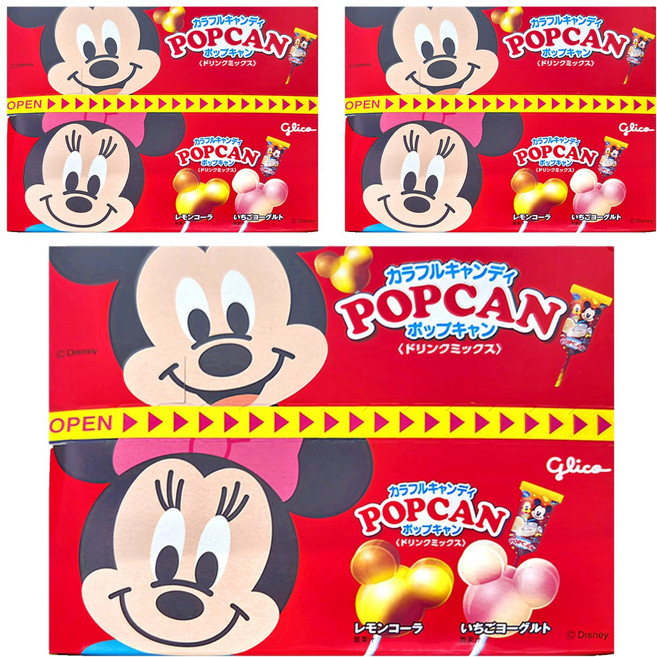 glico 格力高 迪士尼 棒棒糖 綜合飲料風味 30個, 315g, 3盒