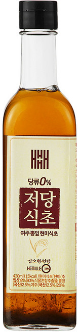 헤밀레 김소형 원장 발효 저당 식초 초산 5%, 1개, 420ml