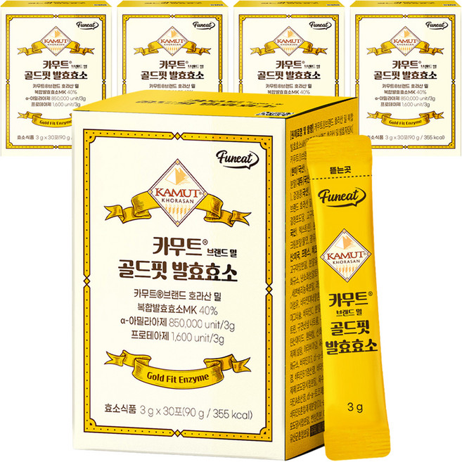 카무트 브랜드 밀 골드핏 발효효소, 90g, 5개