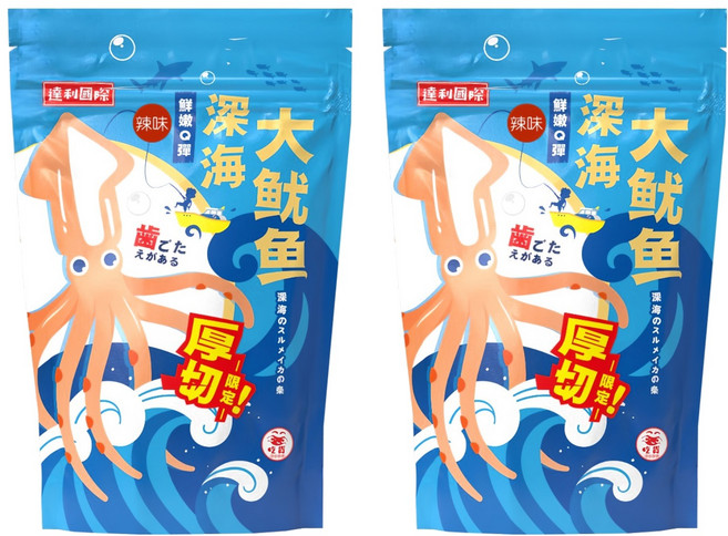 達利國際 深海大魷魚 辣味, 2個, 100g