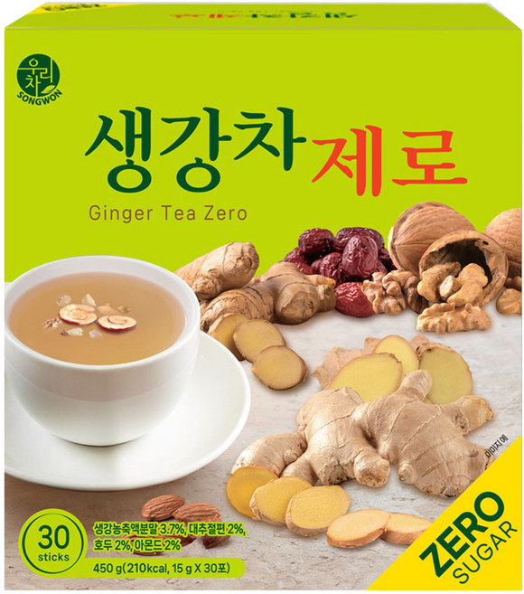 우리차 송원식품 생강차 제로, 15g, 30개입, 1개
