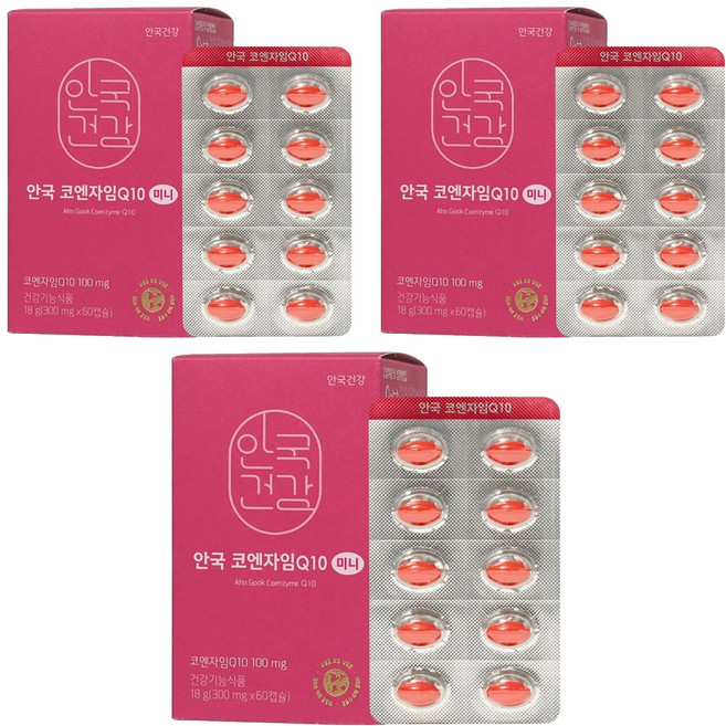 안국건강 코엔자임Q10 미니, 60정, 3개