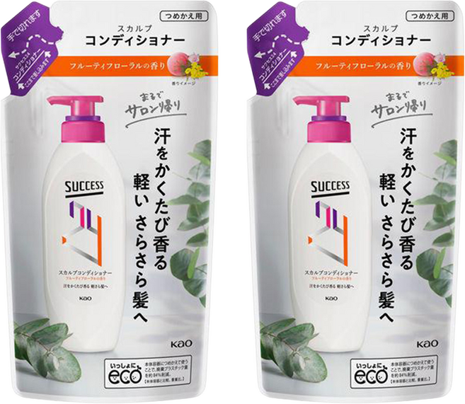 Kao 花王 SUCCESS 速乾除味護髮素 花香 補充包, 280ml, 2包