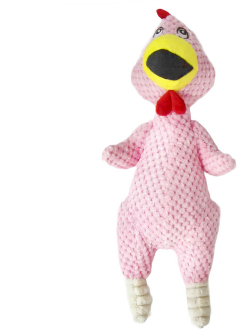 加厚波蘿絨毛雞玩具, 粉色, 1個