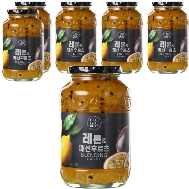 초록원 레몬 앤 패션후르츠 액상차, 1kg, 1개입, 6개
