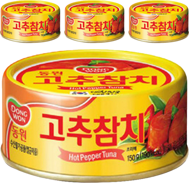 Dongwon 東遠 鮪魚罐頭 辣味, 150g, 4罐