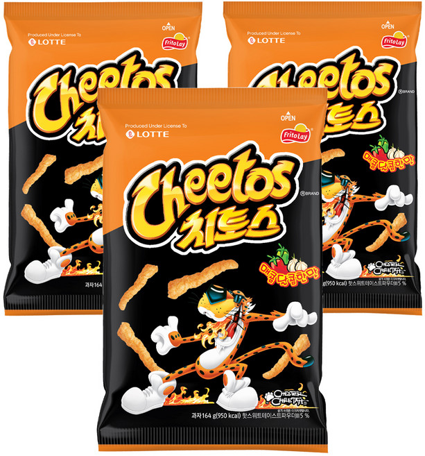 치토스 매콤달콤한맛, 164g, 3개